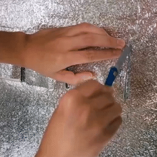 60 x 200 CM Foil Sheet Silver Aluminium Foil Sheet Kitchen Waterproof Self-Adhesive (Silver)