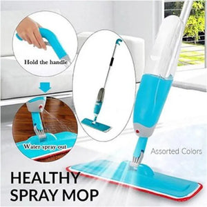 Water Spray Mop with Extendable Handle | Microfiber Flat Floor Mop for Wet & Dry Cleaning