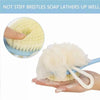 2 in 1 Back Scrubber Bath Brush | Long Handle Body Scrubbing & Exfoliating Cleaner