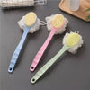 2 in 1 Back Scrubber Bath Brush | Long Handle Body Scrubbing & Exfoliating Cleaner