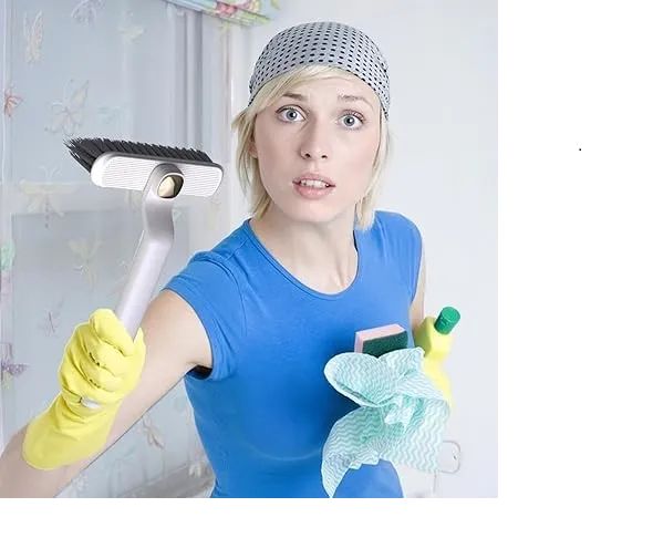 2 In 1 Floor Scrub And Bathroom Tile Cleaning Brush