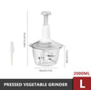 2 Liter Manual Food Chopper | Hand Operated Vegetable & Meat Chopper Machine