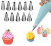 Cakeware 15 Piece Cake Decorating Set Frosting Icing Piping Bag Tips With Steel Nozzles