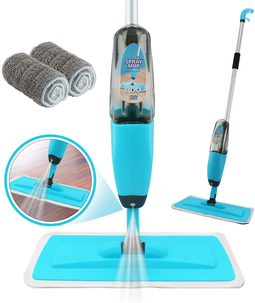 Water Spray Mop with Extendable Handle | Microfiber Flat Floor Mop for Wet & Dry Cleaning