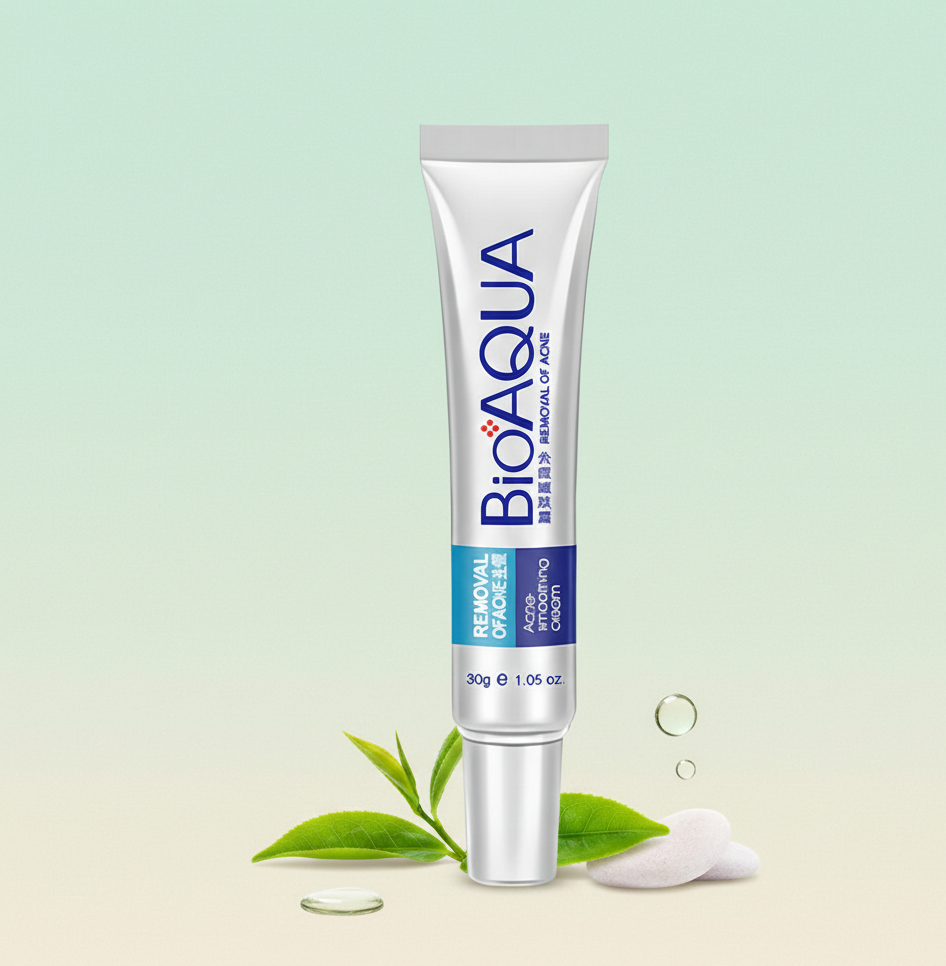 BIOAQUA Pure Skin Acne Removal & Anti-Wrinkle Cream – Fast Action Formula for Pimples, Scars, Fine Lines & Smooth Clear Skin (30g)