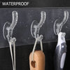 6 Hooks Transparent Self-Adhesive Door & Wall Hangers – Kitchen & Bathroom