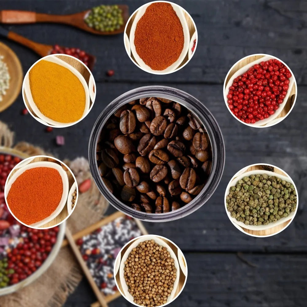 Raf Mini Electric Grinder Stainless Steel Coffee & Spice Grinder Machine 220V | Masala, Beans & Dry Food Grinding