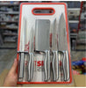 SSPK-6 In 1 Knife Set With Filer And Chopping Board Durable Quality For Daily Kitchen Needs
