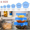6 Pcs Universal Silicone Stretch Lids – Reusable Food Covers for Cookware & Containers