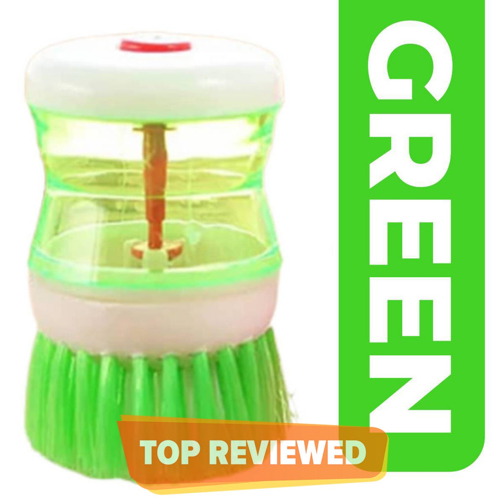 Self Dispensing Soap Dishwashing Brush | Kitchen Scrub Pot Cleaning Brush With Liquid Soap Dispenser