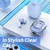 Air31 earbuds With SILICON POUCH wireless crystal Transparent and Bluetooth Air 31Type C