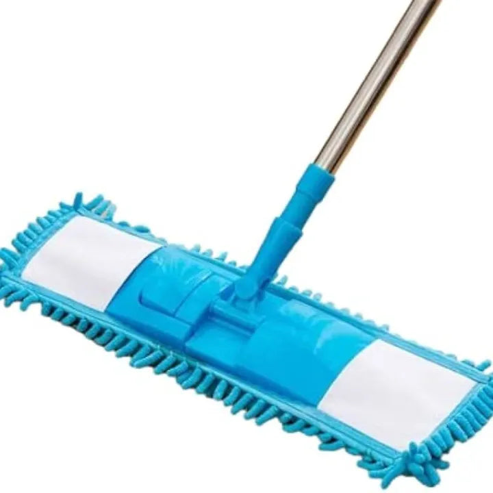 Flat Microfiber Floor Mop – Wet & Dry Home Cleaning Mop for Tiles, Marble, Wood & Laminate Surfaces
