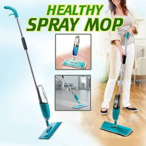 Water Spray Mop with Extendable Handle | Microfiber Flat Floor Mop for Wet & Dry Cleaning
