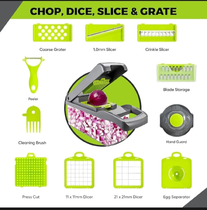 16 in 1 Vegetable Chopper-Slicer-Cutter-Peeler