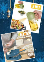 2 in 1 Oil Sprayer & Dispenser with Samosa & Dumpling Maker
