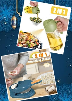 2 in 1 Oil Sprayer & Dispenser with Samosa & Dumpling Maker