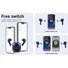 Air31 earbuds With SILICON POUCH wireless crystal Transparent and Bluetooth Air 31Type C
