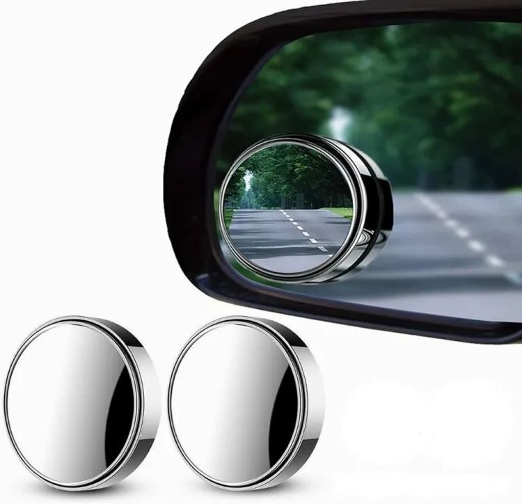 2 Pcs Car Round 360° Blind Spot Rear View Side Mirror – Wide Angle Original Glass