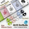Air31 earbuds With SILICON POUCH wireless crystal Transparent and Bluetooth Air 31Type C