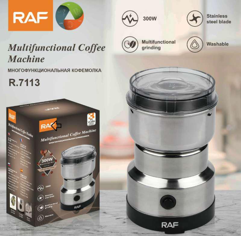 Raf Mini Electric Grinder Stainless Steel Coffee & Spice Grinder Machine 220V | Masala, Beans & Dry Food Grinding