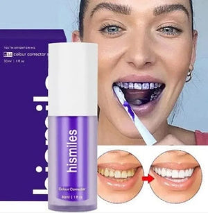 Hismile V34 Purple Whitening Toothpaste – Remove Stains, Brighten Teeth & Freshen Breath