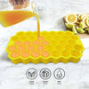 37 Cavity Silicone Ice Cube Mould Tray – Honeycomb Shape Reusable Ice & Chocolate Maker (Multicolor)