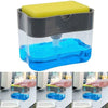 Soap Pump Dispenser & Sponge Holder for Kitchen Sink – Dishwashing Soap Dispenser with Storage Box