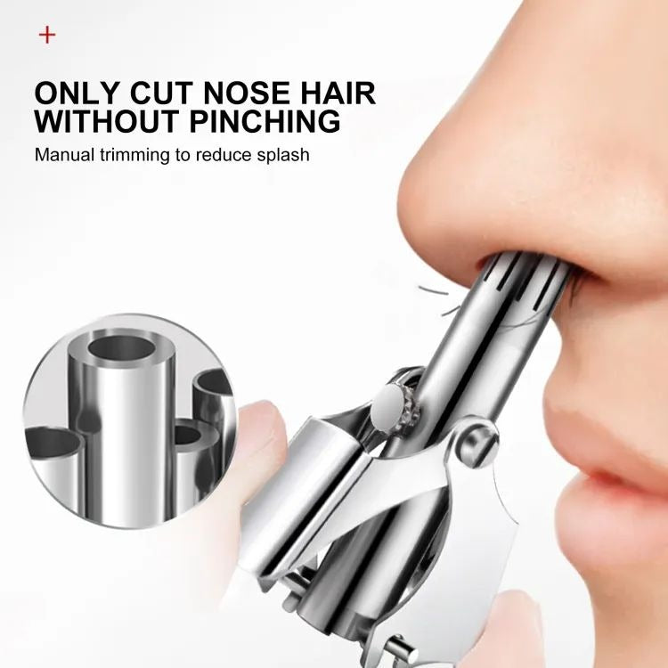 Manual Nose Hair Trimmer – Mini Portable Stainless Steel Grooming Tool for Men & Women
