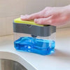 Soap Pump Dispenser & Sponge Holder for Kitchen Sink – Dishwashing Soap Dispenser with Storage Box