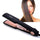 Kemei KM-470 Professional Hair Straightener | Black Titanium Golden Plate with Digital Temperature Control
