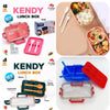 KENDY Lunch Box With Partition And Spoon 2 Portion Tiffin