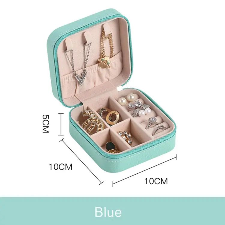 Travel Jewellery Box Organizer – Leather Storage Case for Jewelry & Hair Accessories