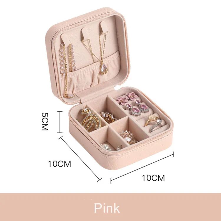 Travel Jewellery Box Organizer – Leather Storage Case for Jewelry & Hair Accessories