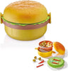 Kids Lunch Box – Burger Shaped Tiffin Box for School | Large Meal Box