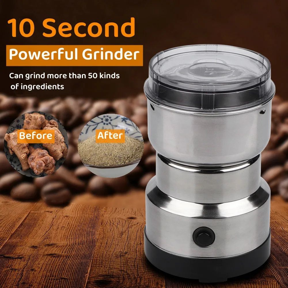 Raf Mini Electric Grinder Stainless Steel Coffee & Spice Grinder Machine 220V | Masala, Beans & Dry Food Grinding