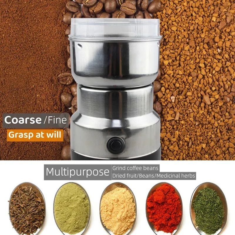 Raf Mini Electric Grinder Stainless Steel Coffee & Spice Grinder Machine 220V | Masala, Beans & Dry Food Grinding