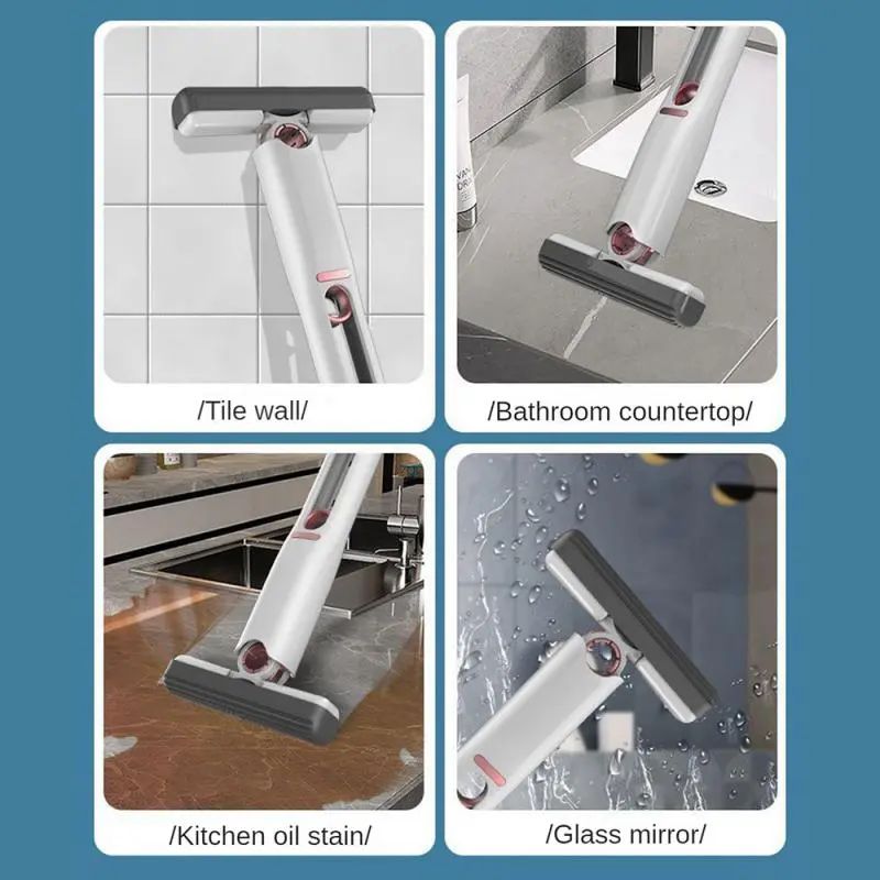 Mini Squeeze Mop | Portable Desk & Window Glass Sponge Cleaner | Household Cleaning Tool