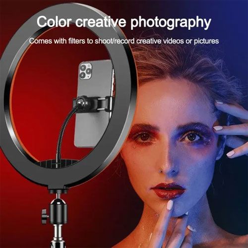 MJ26 | RGB LED Ring Light | 26cm light with Phone Clip wall Phone Video Beauty