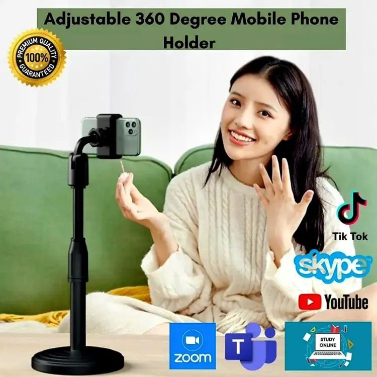 Adjustable Mobile Phone Holder Stand – Universal Retractable Table Stand for All Smartphones (L8)