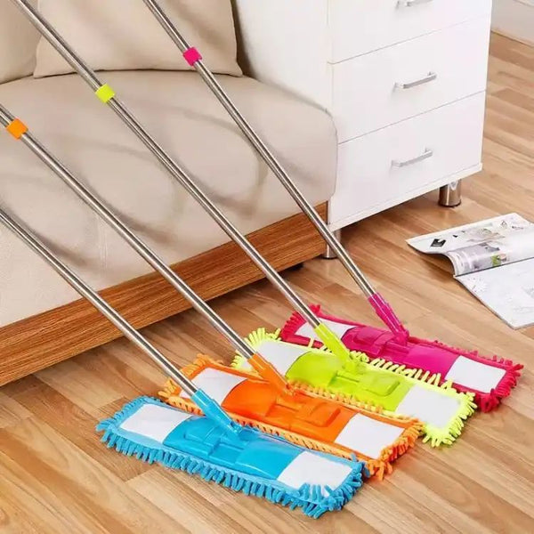 Flat Microfiber Floor Mop – Wet & Dry Home Cleaning Mop for Tiles, Marble, Wood & Laminate Surfaces
