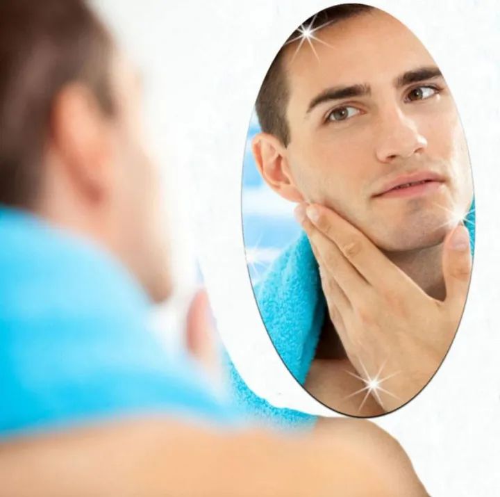 Oval Shape Acrylic Mirror Wall Sticker 11 Inch Self Adhesive Decorative Mirror