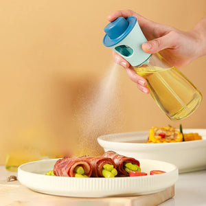 Round Shape Oil Dispenser Bottle | Multi-Purpose Pouring & Spraying Oil Bottle for Kitchen