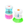 Self Dispensing Soap Dishwashing Brush | Kitchen Scrub Pot Cleaning Brush With Liquid Soap Dispenser