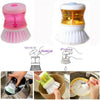 Self Dispensing Soap Dishwashing Brush | Kitchen Scrub Pot Cleaning Brush With Liquid Soap Dispenser