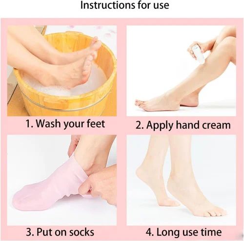 Silicone Full Socks Heel Crack Repair Moisturizing Gel Socks Soft Foot Care Protection