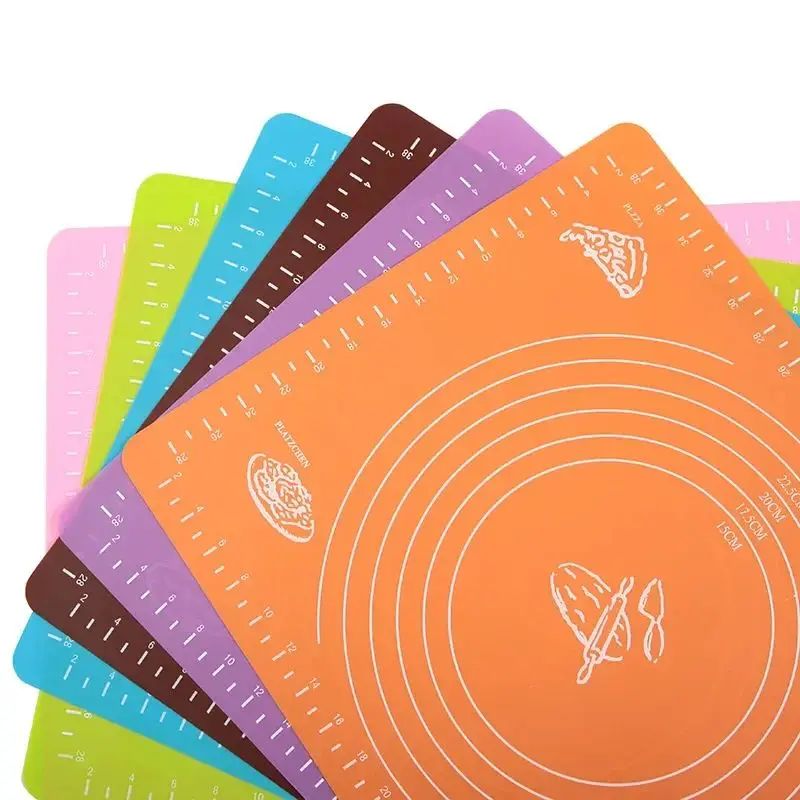 Silicone Baking Roti Mat with Measurements – Non-Stick, Heat Resistant Dough Rolling & Kneading Pad