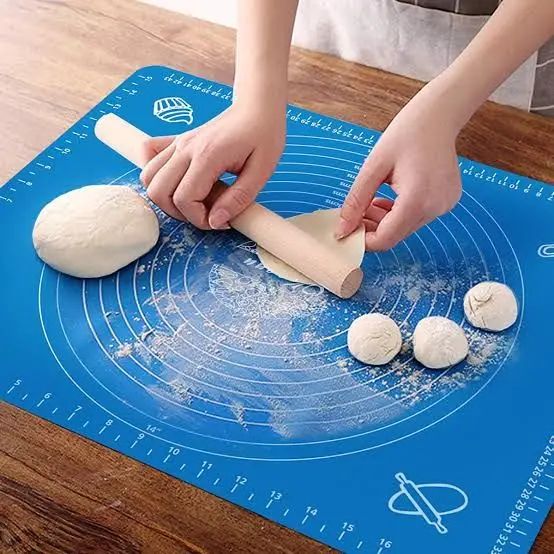 Silicone Baking Roti Mat with Measurements – Non-Stick, Heat Resistant Dough Rolling & Kneading Pad