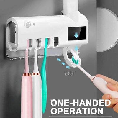 Smart UV Toothbrush Holder and Toothpaste Dispenser
