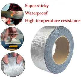 1.5m Super Strong Waterproof Butyl Aluminum Foil Tape | Leak Proof Adhesive for Pipe, Crack & Surface Repair