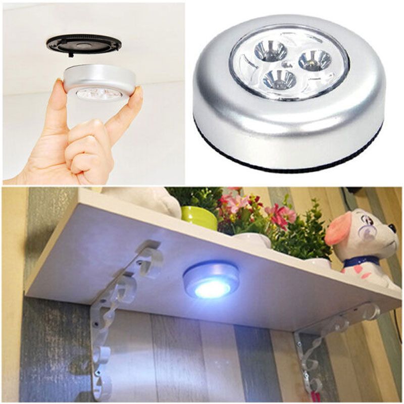 Tap 3 LED Light Cell Operated | Wireless Push Touch Night Lamp for Home, Kitchen & Wardrobe